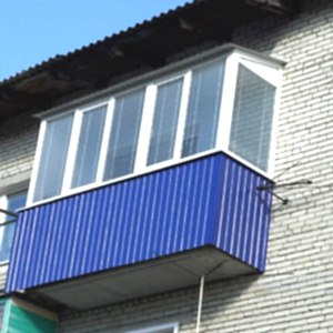 Остекление и отделка внутри балкона 3 метра под ключ